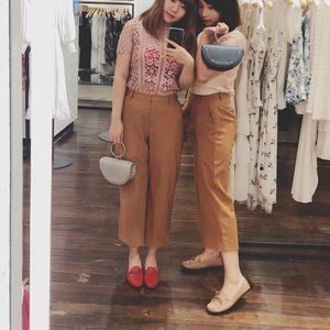 Self-Portrait floral lace/crochet short-sleeved top Valentine